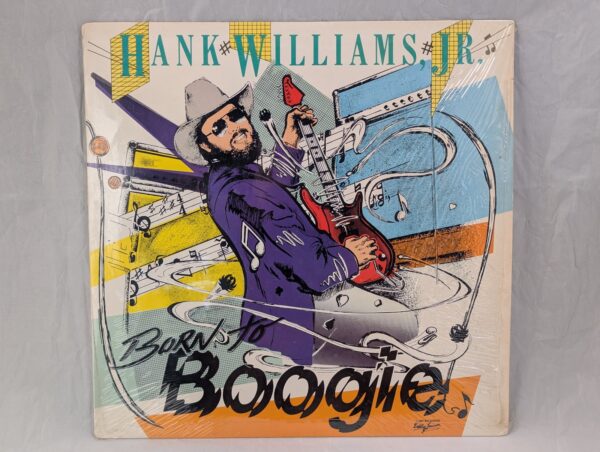 Hank Williams Jr. Born to Boogie 1987 Vinyl LP Record Warner Bros W1-25593 Good