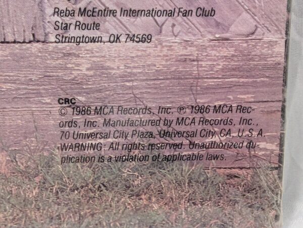 Reba McEntire Whoever's In New England Vinyl LP 1986 Country Music Record Album
