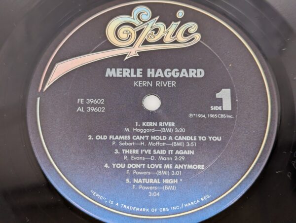 Merle Haggard Kern River Vinyl Record LP 1985 Country Music Album Original Press
