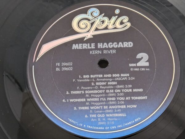 Merle Haggard Kern River Vinyl Record LP 1985 Country Music Album Original Press