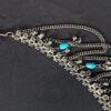 Vintage MCM Alpaca Silver Swag Hip Belt Draped Chains Blue Beads Belly Dancing