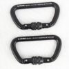 Pair of Fusion 9320-3 Screw-Lock Carabiners 23kN Black Climbing Industrial Gear