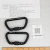 Pair of Fusion 9320-3 Screw-Lock Carabiners 23kN Black Climbing Industrial Gear