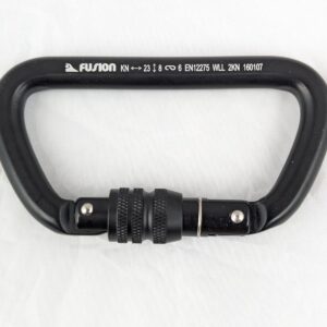 Fusion Climb Aluminum D-Shaped Carabiner Screw-Lock Gate 23kN Rated Batch 160107