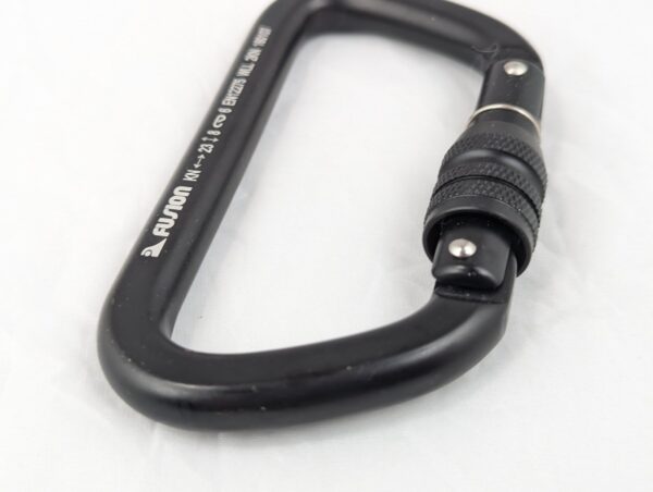 Fusion Climb Aluminum D-Shaped Carabiner Screw-Lock Gate 23kN Rated Batch 160107