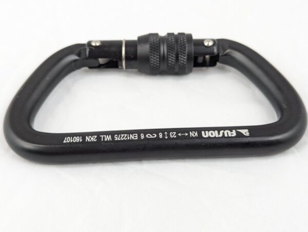 Fusion Climb Aluminum D-Shaped Carabiner Screw-Lock Gate 23kN Rated Batch 160107