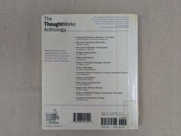 The ThoughtWorks Anthology Pragmatic Programmers Paperback Good Circulated co...