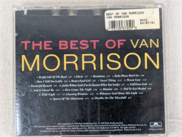 Van Morrison The Best of Van Morrison 1990 Compilation CD Polydor Exile Records