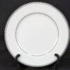 Simplicity Fine China 7.5 Salad Plate White Porcelain Platinum Rim Single Set