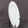 Simplicity Fine China 7.5 Salad Plate White Porcelain Platinum Rim Single Set