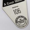 10-4835.jpg Luton Crest Motel Vintage Room Key and Dominion Lock Co Plastic Fob Collectible