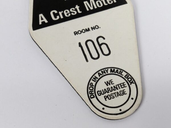 10-4835.jpg Luton Crest Motel Vintage Room Key and Dominion Lock Co Plastic Fob Collectible