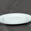 Simplicity Fine China 7.5 Salad Plate White Porcelain Platinum Rim Single Set