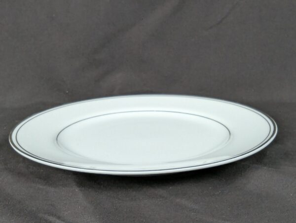 Simplicity Fine China 7.5 Salad Plate White Porcelain Platinum Rim Single Set