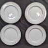 Simplicity Fine China 7.5 Salad Plate White Porcelain Platinum Rim Single Set