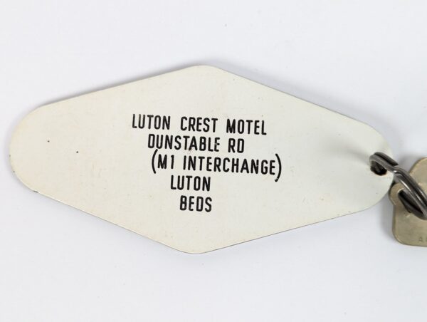 10-4848.jpg Luton Crest Motel Vintage Room Key and Dominion Lock Co Plastic Fob Collectible
