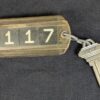 Vintage Country Squire Motel Room Key and Plastic Tag Schlage Hardware Keychain