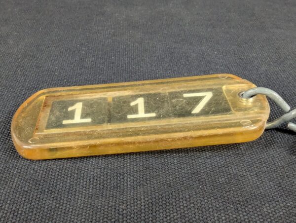 Vintage Country Squire Motel Room Key and Plastic Tag Schlage Hardware Keychain