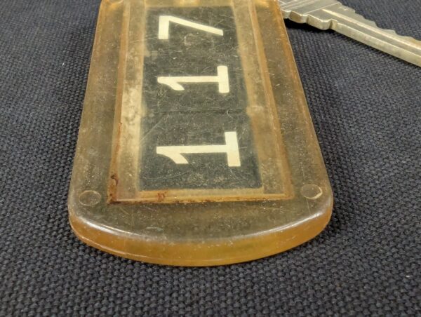 Vintage Country Squire Motel Room Key and Plastic Tag Schlage Hardware Keychain