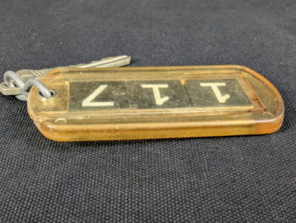 Vintage Country Squire Motel Room Key and Plastic Tag Schlage Hardware Keychain