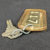 Vintage Country Squire Motel Room Key and Plastic Tag Schlage Hardware Keychain