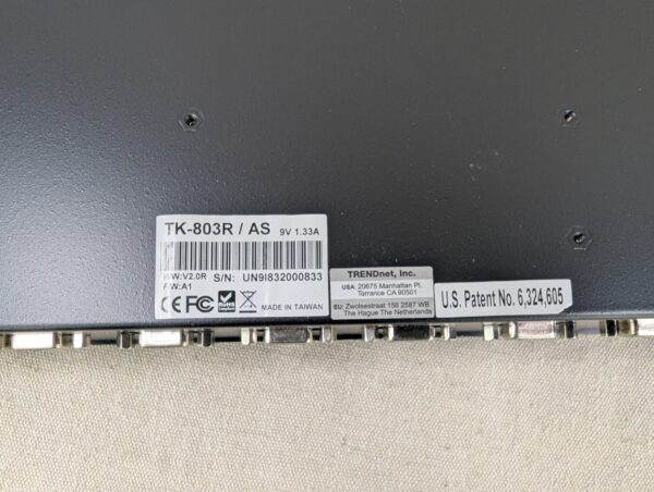 TRENDnet TK-803R 8-Port VGA USB KVM Switch Multi-Monitor Unused No AC Adapter