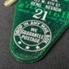 Vintage Rancho Sierra Motel Key and Green Plastic Keychain Tag Schlage Reno NV