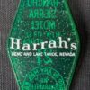 Vintage Rancho Sierra Motel Key and Green Plastic Keychain Tag Schlage Reno NV