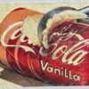 Coca-Cola Vanilla Advertising Banner Large Format Heavy Duty Vinyl Red Cream ...