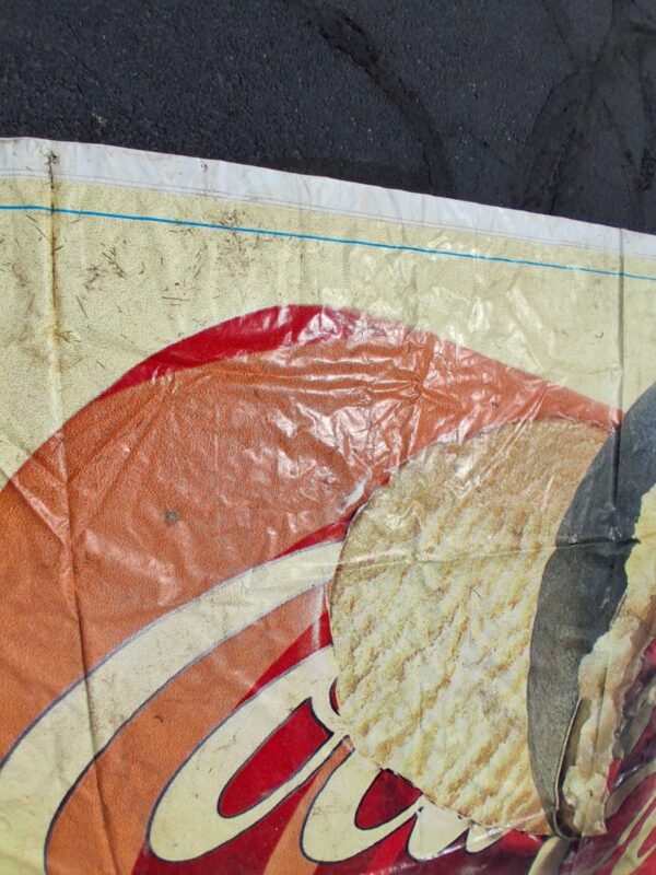 Coca-Cola Vanilla Advertising Banner Large Format Heavy Duty Vinyl Red Cream ...
