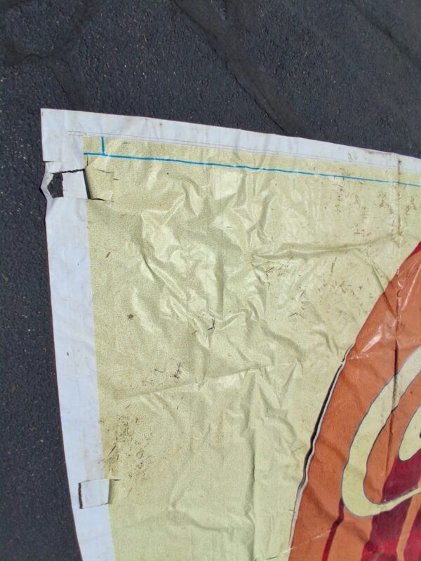Coca-Cola Vanilla Advertising Banner Large Format Heavy Duty Vinyl Red Cream ...