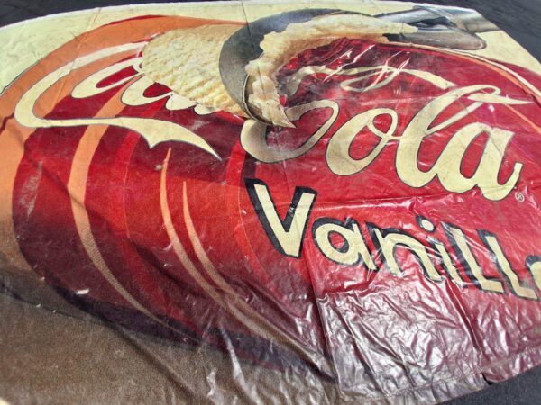 Coca-Cola Vanilla Advertising Banner Large Format Heavy Duty Vinyl Red Cream ...