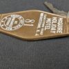 Vintage McGuire Holiday Motel Key and Keychain Wrightstown NJ Mid-Century Brown