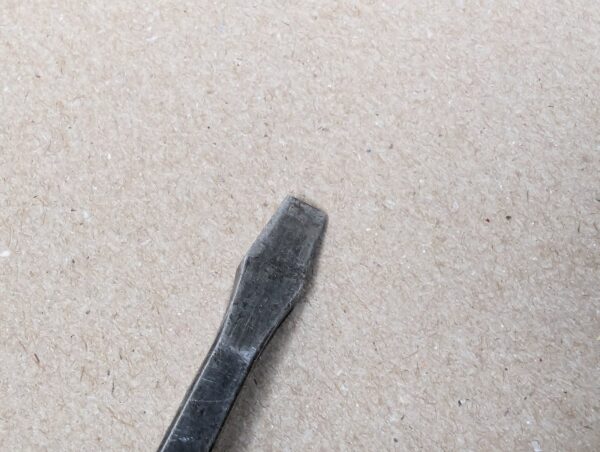 Vintage Flat-Head Screwdriver Wooden Handle Metal Ferrule Marked Taiwan Tool 10"