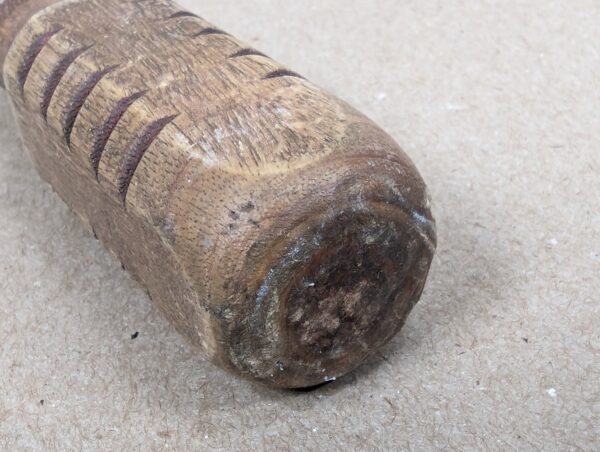 Vintage Flat-Head Screwdriver Wooden Handle Metal Ferrule Marked Taiwan Tool 10"
