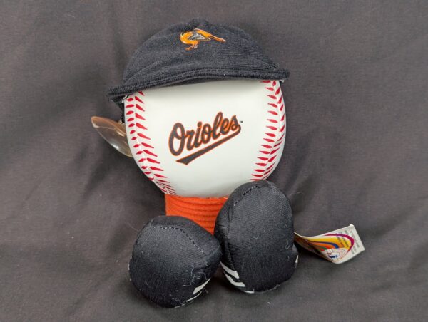 Vintage 1999 Nanco Slinky Pets Baltimore Orioles Plush Toy Baseball Cap Mascot