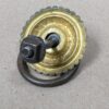 Vintage Brass Furniture Pulls Set 3pc Two Ornate Drop Pulls One Rosette Model...
