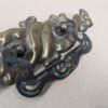 Vintage Art Nouveau Style Brass Drawer Pulls Swinging Handles Set of Three Brass
