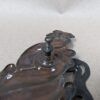 Vintage Art Nouveau Style Brass Drawer Pulls Swinging Handles Set of Three Brass