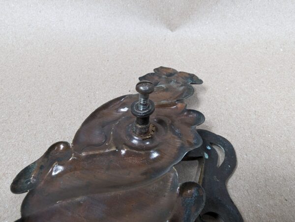 Vintage Art Nouveau Style Brass Drawer Pulls Swinging Handles Set of Three Brass