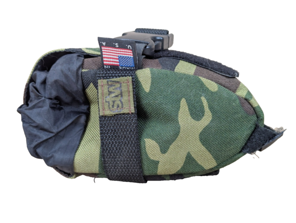 Superior Threadworks STW Woodland Camo Bicycle Seat Bag Made in USA Flat Pack