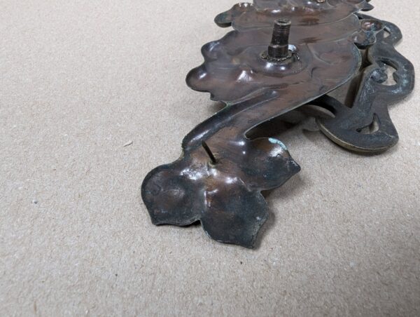 Vintage Art Nouveau Style Brass Drawer Pulls Swinging Handles Set of Three Brass