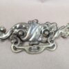 Vintage Art Nouveau Style Brass Drawer Pulls Swinging Handles Set of Three Brass