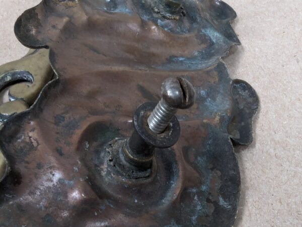 Vintage Art Nouveau Style Brass Drawer Pulls Swinging Handles Set of Three Brass