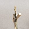 Mid-Century Modern Style Crucifix Pendant Linear Brass Cross Textured Metal F...