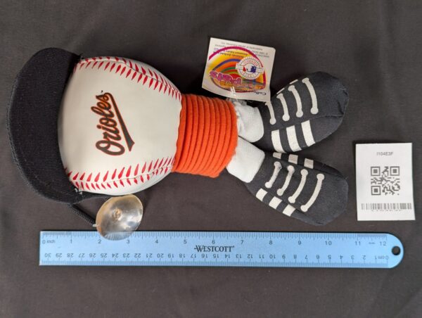 Vintage 1999 Nanco Slinky Pets Baltimore Orioles Plush Toy Baseball Cap Mascot