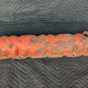Vintage Ford Inline-6 Engine Valve Cover Orange Metal Automotive Display Piece