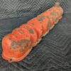 Vintage Ford Inline-6 Engine Valve Cover Orange Metal Automotive Display Piece