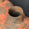 Vintage Ford Inline-6 Engine Valve Cover Orange Metal Automotive Display Piece