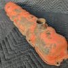 Vintage Ford Inline-6 Engine Valve Cover Orange Metal Automotive Display Piece